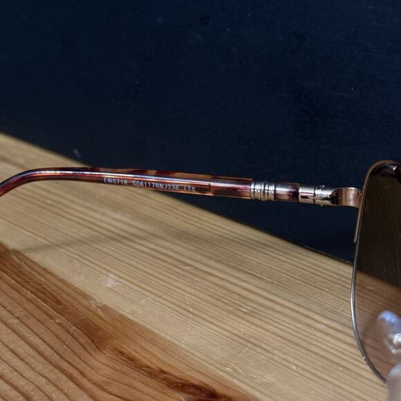 WOMEN'S NINE WEST SUNGLASSES AVIATOR COLOR BROWN LENS TORTOISESHELL PREOWNED - Picture 6 of 7